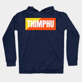 Thimphu City in Bhutanese Flag Colors Hoodie